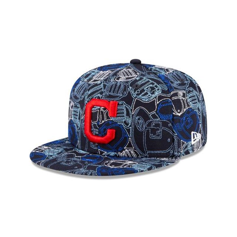 MLB Cleveland Indians Cap Chaos 59Fifty Fitted (XDB4480) - Blue New Era Caps